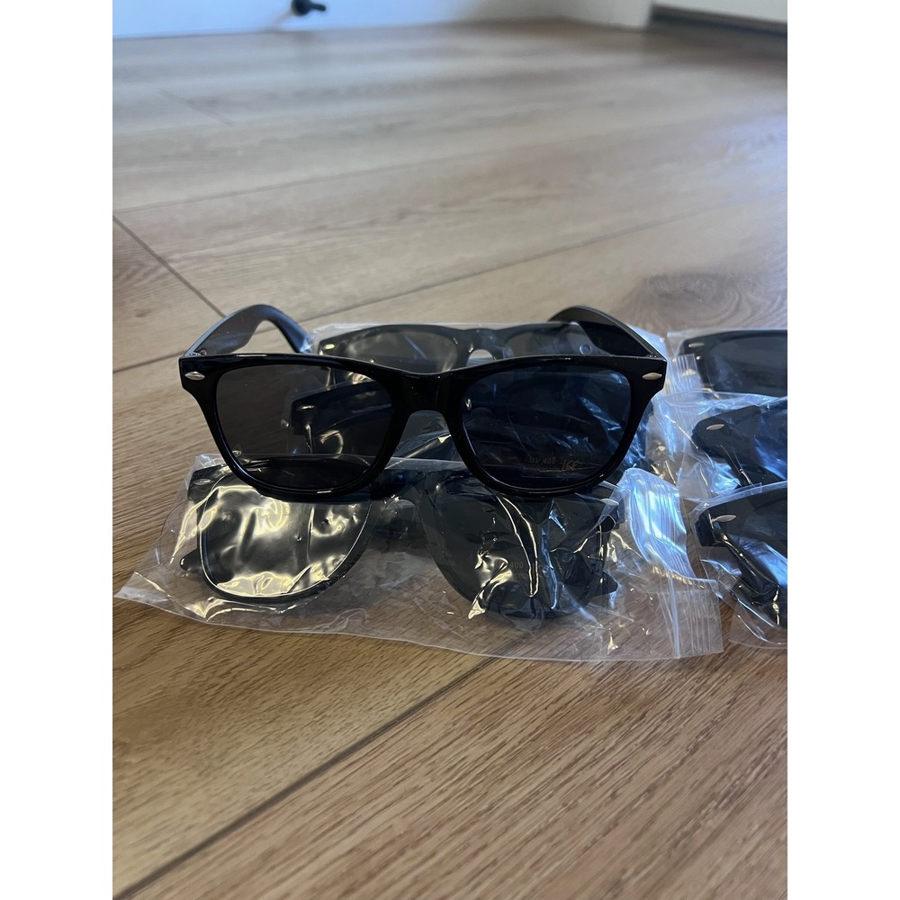 Black Wayfarer-Style Sunglasses Bulk Pack 7 Pairs New‎